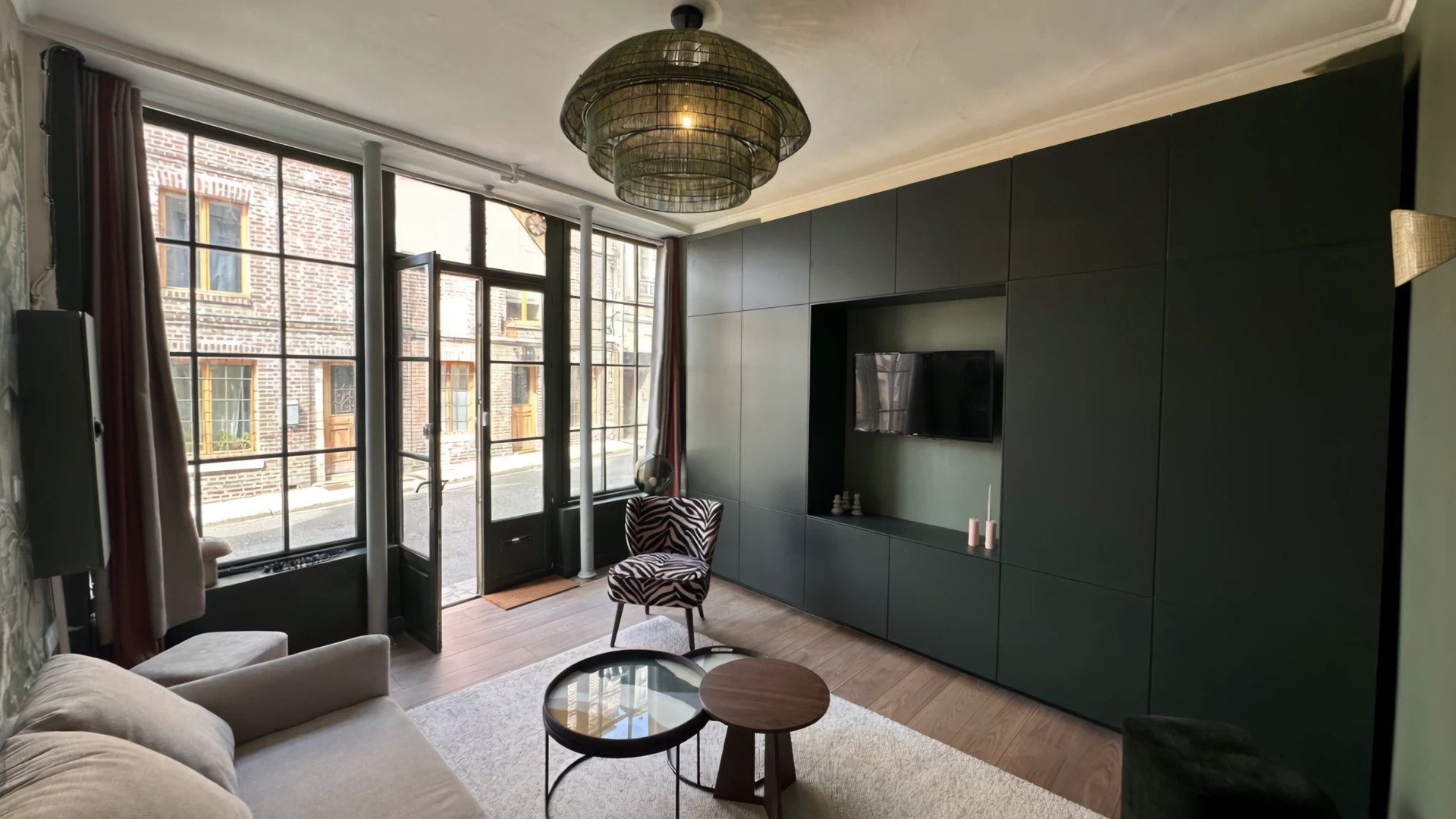 Salon après rénovation à Honfleur